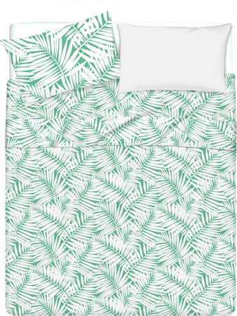 Completo Letto Lenzuola Federe Bifaccia Double Face Stampa Digitale In Cotone Made In Italy Felci Casa e cucina/Tessili per la casa/Biancheria da letto/Lenzuola e federe/Lenzuola Novilunio - Sesto San Giovanni, Commerciovirtuoso.it