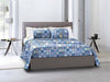 Completo-letto-lenzuola-federe-bifaccia-double-face-stampa-digitale-in-cotone-made-in-italy-MAIOLICHE-DI-VIETRI/BIANCO