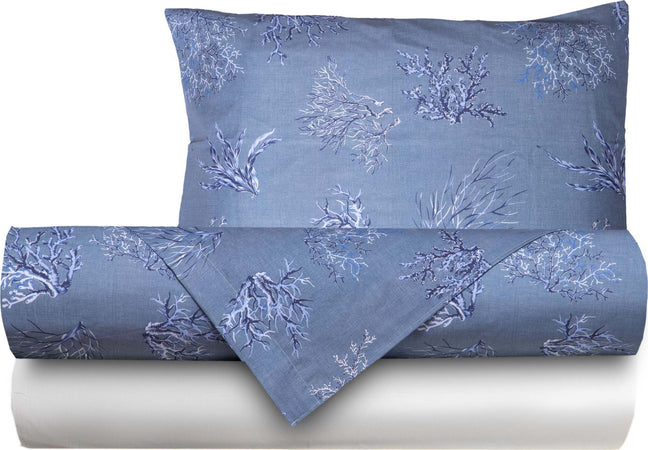 Completo Letto Lenzuola Federe Bifaccia Double Face Stampa Digitale In Cotone Made In Italy Oceano Azzurro Casa e cucina/Tessili per la casa/Biancheria da letto/Lenzuola e federe/Lenzuola Novilunio - Sesto San Giovanni, Commerciovirtuoso.it