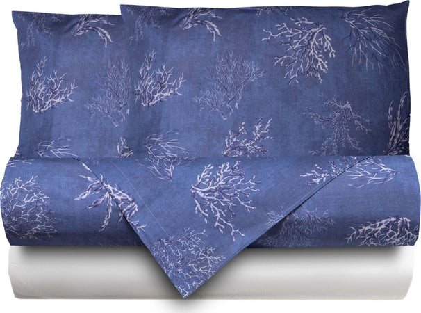 Completo Letto Lenzuola Federe Bifaccia Double Face Stampa Digitale In Cotone Made In Italy Oceano Blu Casa e cucina/Tessili per la casa/Biancheria da letto/Lenzuola e federe/Lenzuola Novilunio - Sesto San Giovanni, Commerciovirtuoso.it