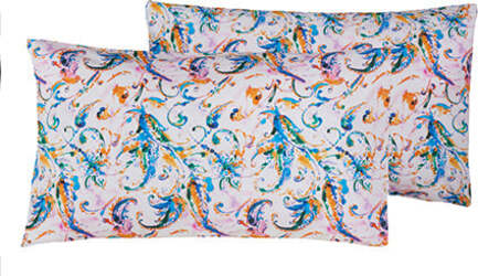 Completo-letto-lenzuola-federe-bifaccia-double-face-stampa-digitale-in-cotone-made-in-italy-PAISLEY-MULTICOLOR/BIANCO