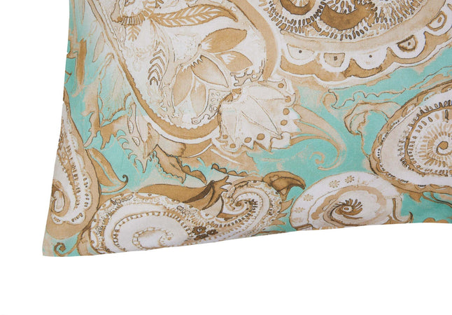 Completo letto lenzuola federe bifaccia double face stampa digitale in cotone made in italy PAISLEY VERDE Casa e cucina/Tessili per la casa/Biancheria da letto/Lenzuola e federe/Lenzuola Novilunio - Sesto San Giovanni, Commerciovirtuoso.it