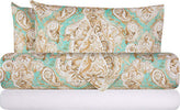 Completo-letto-lenzuola-federe-bifaccia-double-face-stampa-digitale-in-cotone-made-in-italy-PAISLEY-VERDE/BIANCO