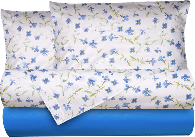 Completo letto lenzuola federe bifaccia double face stampa digitale in cotone made in italy RICORDI/BLUETTE Casa e cucina/Tessili per la casa/Biancheria da letto/Lenzuola e federe/Lenzuola Novilunio - Sesto San Giovanni, Commerciovirtuoso.it