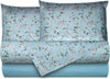 Completo letto lenzuola federe bifaccia double face stampa digitale in cotone made in italy RISVEGLIO DI PRIMAVERA/AZZURRO Casa e cucina/Tessili per la casa/Biancheria da letto/Lenzuola e federe/Lenzuola Novilunio - Sesto San Giovanni, Commerciovirtuoso.it