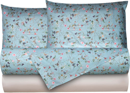 Completo letto lenzuola federe bifaccia double face stampa digitale in cotone made in italy RISVEGLIO DI PRIMAVERA/PANNA Casa e cucina/Tessili per la casa/Biancheria da letto/Lenzuola e federe/Lenzuola Novilunio - Sesto San Giovanni, Commerciovirtuoso.it