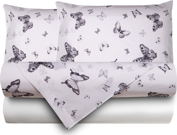 Completo Letto Lenzuola Federe Bifaccia Doublef Ace Stampa Digitale In Cotone Made In Italy Farfalle Bianco/nero Casa e cucina/Tessili per la casa/Biancheria da letto/Lenzuola e federe/Lenzuola Novilunio - Sesto San Giovanni, Commerciovirtuoso.it