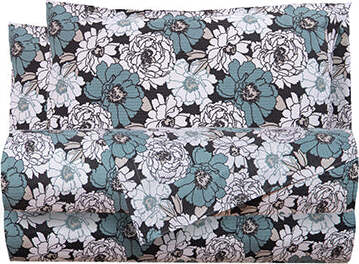 Completo-letto-lenzuola-in-cotone-made-in-italy-PEONIE-BLU