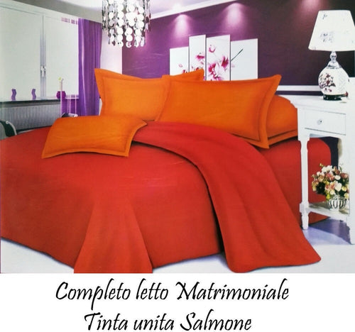 Completo Letto Lenzuola Matrimoniale Con Copricuscini Tinta Unita Colore Salmone Casa e cucina/Tessili per la casa/Biancheria da letto/Lenzuola e federe/Set di lenzuola e federe Trade Shop italia - Napoli, Commerciovirtuoso.it
