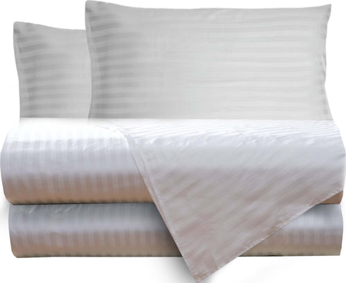 Completo Letto Lenzuola Raso Spigato Rigato Bianco Set Letto Completo Made in Italy Casa e cucina/Tessili per la casa/Biancheria da letto/Lenzuola e federe/Set di lenzuola e federe Vanita di raso - Sesto San Giovanni, Commerciovirtuoso.it