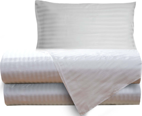 Completo Letto Lenzuola Raso Spigato Rigato Bianco Set Letto Completo Made in Italy Casa e cucina/Tessili per la casa/Biancheria da letto/Lenzuola e federe/Set di lenzuola e federe Vanita di raso - Sesto San Giovanni, Commerciovirtuoso.it