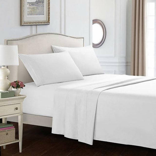 Completo Letto Matrimoniale 100% Cotone 1 Lenzuolo 240x290cm +1Lenzuolo Sotto 180x280cm +2 Federe 52x82cm