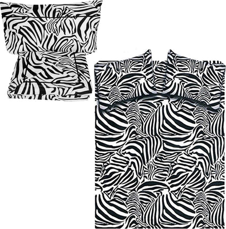 COMPLETO LETTO MATRIMONIALE IN COTONE 100% ZEBRATO 240X280CM COPERTA TERMICA Casa e cucina/Tessili per la casa/Biancheria da letto/Lenzuola e federe/Set di lenzuola e federe Trade Shop italia - Napoli, Commerciovirtuoso.it
