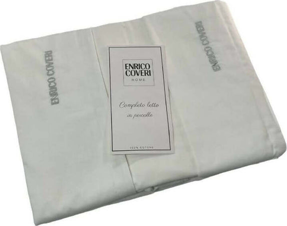 Completo Letto Matrimoniale In Percalle Di Puro Cotone 100% Enrico Coveri Con Applicazione Del Logo Ricamato Casa e cucina/Tessili per la casa/Biancheria da letto/Lenzuola e federe/Set di lenzuola e federe Puleo Casa - Palermo, Commerciovirtuoso.it
