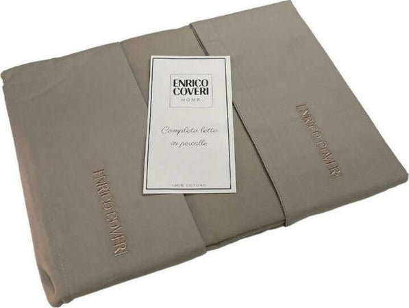 Completo Letto Matrimoniale In Percalle Di Puro Cotone 100% Enrico Coveri Con Applicazione Del Logo Ricamato Casa e cucina/Tessili per la casa/Biancheria da letto/Lenzuola e federe/Set di lenzuola e federe Puleo Casa - Palermo, Commerciovirtuoso.it