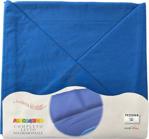 Completo letto matrimoniale in puro cotone 100% arcobaleno by tessier set lenzuola sopra sotto con angoli e federe Casa e cucina/Tessili per la casa/Biancheria per la cameretta/Lenzuola e federe/Set di lenzuola e federe Puleo Casa - Palermo, Commerciovirtuoso.it