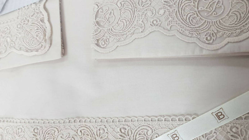 Completo letto matrimoniale in puro cotone 100% con bordo in pizzo laura biagiotti articolo rubino in confezione scatola lusso Casa e cucina/Tessili per la casa/Biancheria per la cameretta/Lenzuola e federe/Set di lenzuola e federe Puleo Casa - Palermo, Commerciovirtuoso.it
