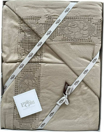 Completo Letto Matrimoniale In Puro Cotone Emilio Gatti Tombolo Con Lavorazione Ad Uncinetto Di Alta Qualità Completo Con Federe Scatola Regalo Casa e cucina/Tessili per la casa/Biancheria per la cameretta/Lenzuola e federe/Set di lenzuola e federe Puleo Casa - Palermo, Commerciovirtuoso.it