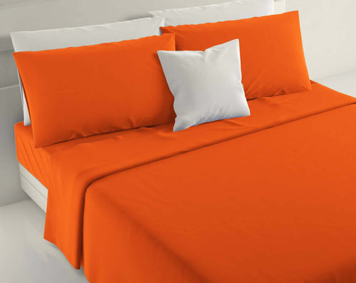 Completo-Letto-Matrimoniale-Irge-In-Puro-Cotone-100%-Completo-Di-Coppia-Federe-E-Lenzuolo-Sotto-Con-Angoli