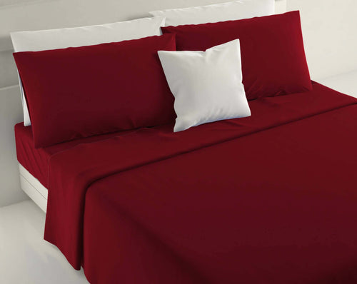 Completo-Letto-Matrimoniale-Irge-In-Puro-Cotone-100%-Completo-Di-Coppia-Federe-E-Lenzuolo-Sotto-Con-Angoli