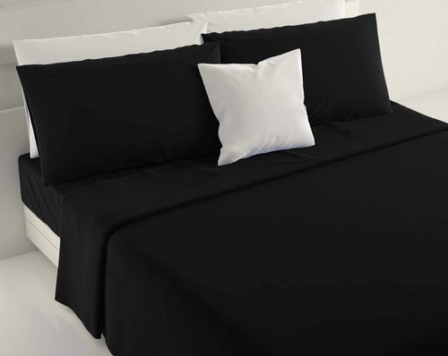 Completo-Letto-Matrimoniale-Irge-In-Puro-Cotone-100%-Completo-Di-Coppia-Federe-E-Lenzuolo-Sotto-Con-Angoli