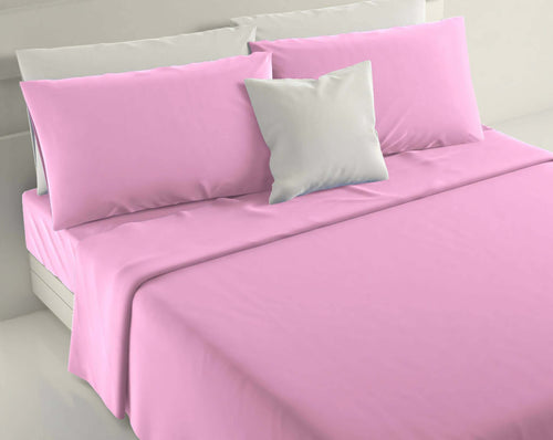 Completo-Letto-Matrimoniale-Irge-In-Puro-Cotone-100%-Completo-Di-Coppia-Federe-E-Lenzuolo-Sotto-Con-Angoli