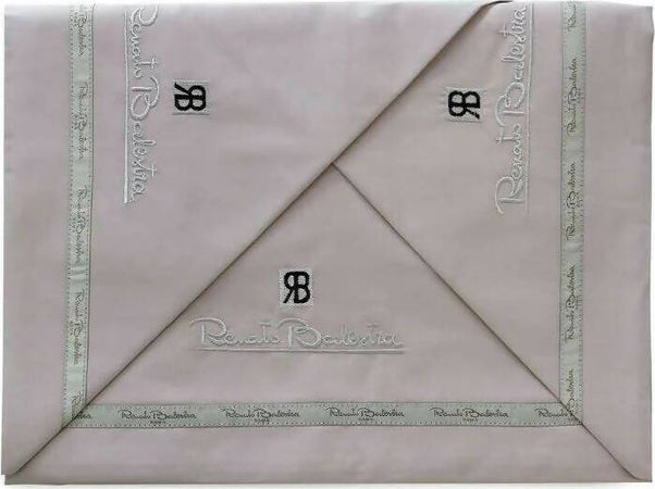 Completo letto matrimoniale renato balestra in puro cotone tinta unita banda ricamata e logo originale certificato di garanzia e qualità Casa e cucina/Tessili per la casa/Biancheria per la cameretta/Lenzuola e federe/Set di lenzuola e federe Puleo Casa - Palermo, Commerciovirtuoso.it