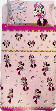 Completo-letto-minnie-maouse-disney-prodotto-originale-by-novia-set-lenzuola-letto-singolo-in-puro-cotone-completo-di-federa-Diseny-Novia