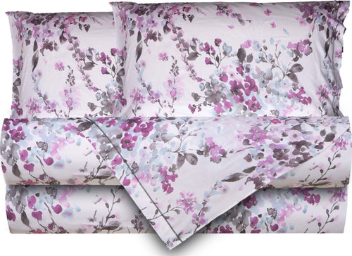 Completo Letto Set Lenzuola E Federe Con Stampa Fantasia Floreale in 100% Cotone Made in Italy Fantasia Fiori Acquarello Viola Casa e cucina/Tessili per la casa/Biancheria da letto/Lenzuola e federe/Set di lenzuola e federe Smartdecohome - Sesto San Giovanni, Commerciovirtuoso.it