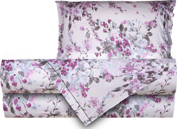 Completo Letto Set Lenzuola E Federe Con Stampa Fantasia Floreale in 100% Cotone Made in Italy Fantasia Fiori Acquarello Viola Casa e cucina/Tessili per la casa/Biancheria da letto/Lenzuola e federe/Set di lenzuola e federe Smartdecohome - Sesto San Giovanni, Commerciovirtuoso.it