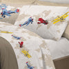 Completo-letto-singolo-Aeroplani-in-cotone