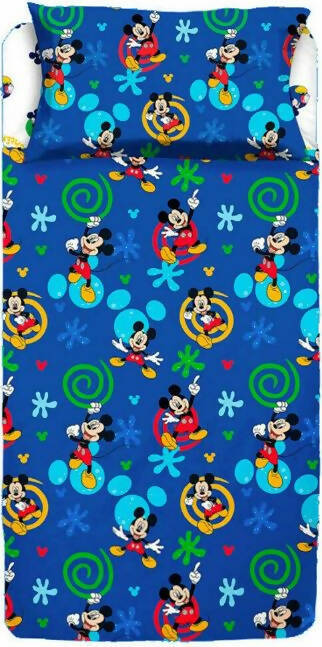 Completo letto singolo disney mickey mouse topolino per la cameretta set di lenzuola con federa colorato ed allegro Casa e cucina/Tessili per la casa/Biancheria per la cameretta/Lenzuola e federe/Set di lenzuola e federe Puleo Casa - Palermo, Commerciovirtuoso.it