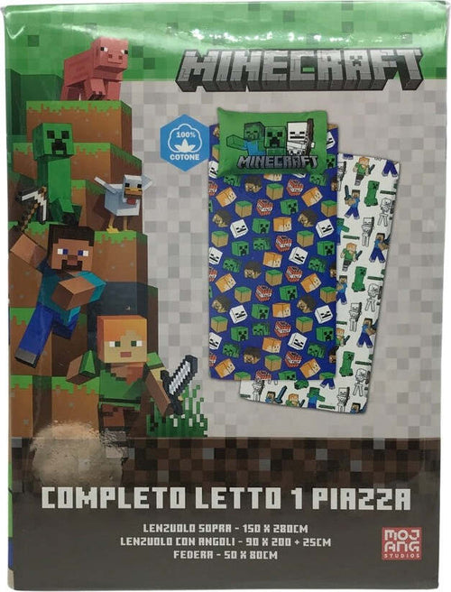 Completo-letto-singolo-Minecraft-in-cotone
