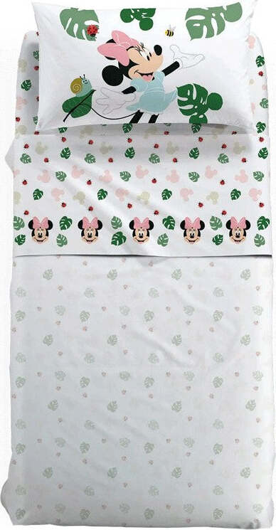 Completo-letto-singolo-Minnie-Garden-Caleffi-in-cotone