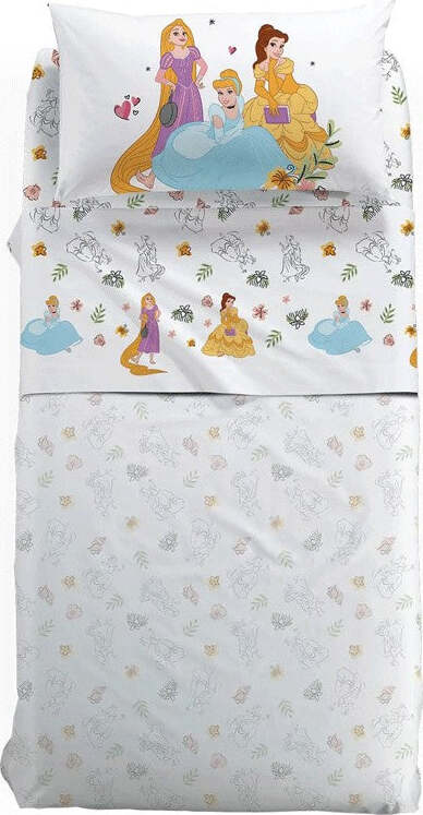 Completo-letto-singolo-Princess-Caleffi-in-cotone