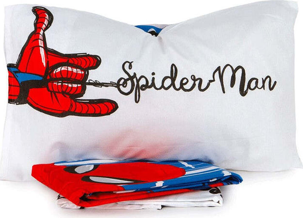 Completo-letto-singolo-Spiderman-Marvel-in-cotone