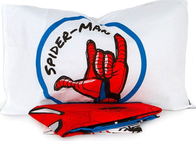 Completo-letto-singolo-Spiderman-Marvel-in-cotone