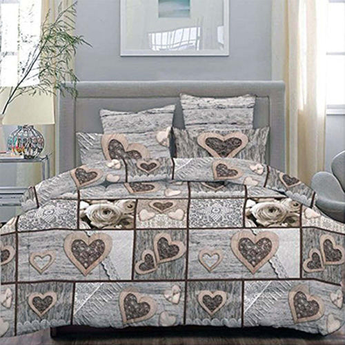 COMPLETO MATRIMONIALE CALDO LENZUOLO 250x290CM MAXI ANGOLI CUORE LEGNO MARRONE Casa e cucina/Tessili per la casa/Biancheria da letto/Lenzuola e federe/Set di lenzuola e federe Trade Shop italia - Napoli, Commerciovirtuoso.it