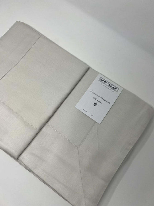 Completo matrimoniale tinta unita Raso cotone 100%  Mon Amour colore panna Sopra:270x300 sotto 180x200 h.28/30 e 2 federe 52x82 Casa e cucina/Tessili per la casa/Biancheria da letto/Lenzuola e federe/Set di lenzuola e federe Biancheria Arredo Home - Nola, Commerciovirtuoso.it