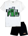 Completo Minecraft da 10 a 16 anni Moda/Bambini e ragazzi/Abbigliamento/Completi e coordinati/Completi due pezzi con pantaloncino Store Kitty Fashion - Roma, Commerciovirtuoso.it