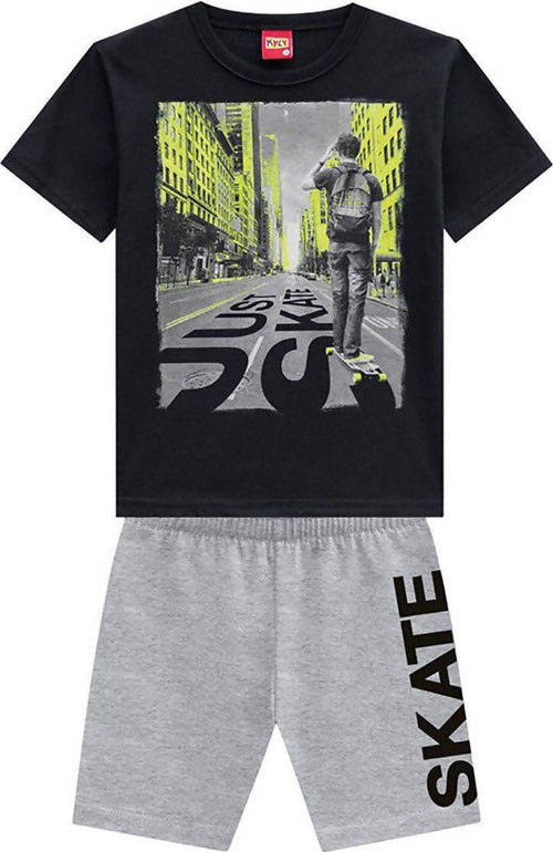 Completo Tuta Bambino Estivo Set Maglietta Mezze Maniche E Pantaloncini Corti Skate Kyly T-shirt A Maniche Corte Skateboard Pantaloni Estivi Completo Estate Bimbo Sportivo COMPLETINO Piccole Canaglie - Tropea, Commerciovirtuoso.it