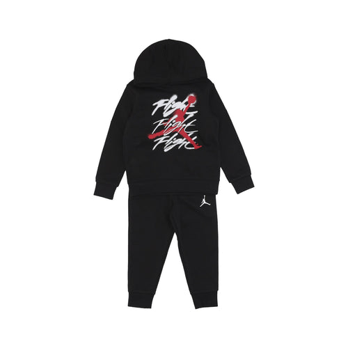 JORDAN Completo Tuta Bambino Flight Spray Po Hoodie Black da bambino