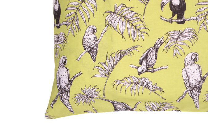 Completo letto lenzuola federe bifaccia double face stampa digitale in cotone made in italy  CUBA VERDE/BIANO