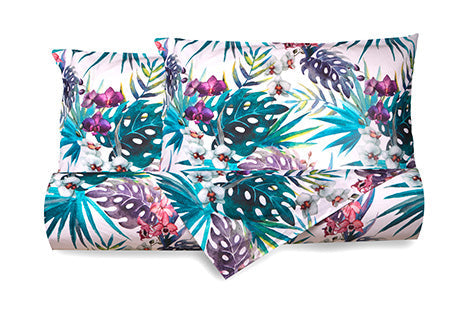 Set Copripiumino federe parure Copripiumino Stampa Digitale Cotone Made in Italy MALDIVE