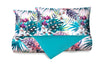 Set Copripiumino federe bifaccia Doubleface parure Copripiumino Stampa Digitale Cotone Made in Italy MALDIVE/VERDE AZZORRE