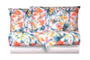 Completo letto lenzuola federe bifaccia double face stampa digitale in cotone made in italy  TROPICI/BIANCO