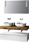 Composizione Bagno 120cm Con Doppio Lavabo, Base Con Cassetto E Specchio Con Lampada Casa e cucina/Bagno/Mobili da bagno/Mobiletti con lavabo Shopbagno.it - Roma, Commerciovirtuoso.it