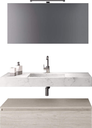 Composizione Bagno 120cm Con Vasca Integrata Cassetto E Specchio Casa e cucina/Bagno/Mobili da bagno/Mobiletti con lavabo Shopbagno.it - Roma, Commerciovirtuoso.it