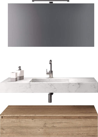 Composizione Bagno 120cm Con Vasca Integrata Cassetto E Specchio Casa e cucina/Bagno/Mobili da bagno/Mobiletti con lavabo Shopbagno.it - Roma, Commerciovirtuoso.it