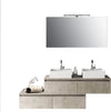 Composizione Bagno 160cm Con Doppio Lavabo, Cassetti E Specchio Con Lampada Casa e cucina/Bagno/Mobili da bagno/Mobiletti con lavabo Shopbagno.it - Roma, Commerciovirtuoso.it